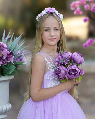 Ball-Gown/Princess Tulle Floor-length Dress