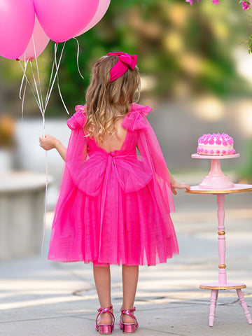 Sequins Tulle Knee-length Birthday Party Dress
