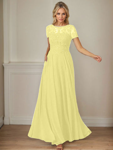 Vestido de gasa azul marino oscuro de corte en A con escote barco y lentejuelas 