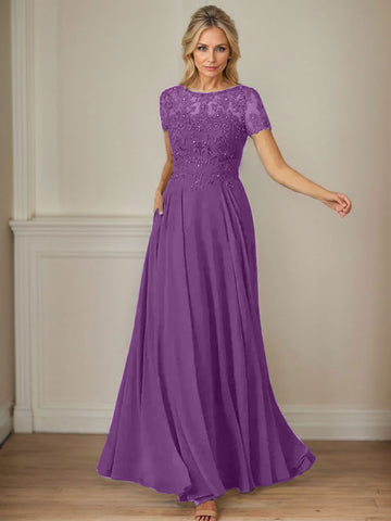 Vestido de gasa azul marino oscuro de corte en A con escote barco y lentejuelas 