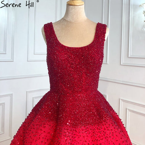 Dubai Champange Full Crystal A-Line Evening Dresses Design Sleeveless Luxury Sexy Evening Gowns LA70232