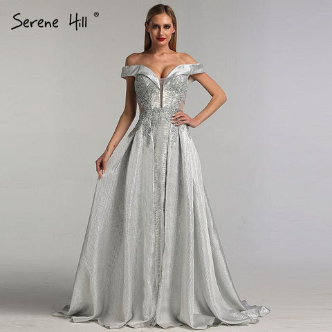 On Sale no return no refundSale Dubai Ivory Sweetheart Crystal Sexy Evening Dresses 2025 Dubai Design Sleeveless Luxury Evening Gowns LA60925