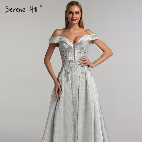 On Sale no return no refundSale Dubai Ivory Sweetheart Crystal Sexy Evening Dresses 2025 Dubai Design Sleeveless Luxury Evening Gowns LA60925