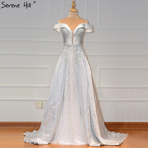 On Sale no return no refundSale Dubai Ivory Sweetheart Crystal Sexy Evening Dresses 2025 Dubai Design Sleeveless Luxury Evening Gowns LA60925