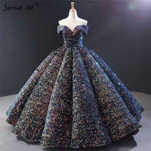 Dubai Sweetheart Sexy Green Luxury Wedding Dresses 2025 Sequined Off Shoulder Bridal Gowns HM66991 Custom Made