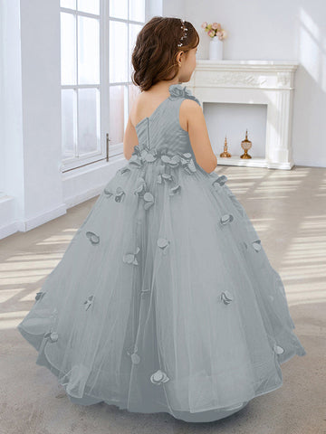 Ball-Gown/Princess Tulle Floor-length Flower Girl Dress