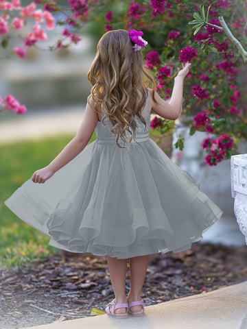 Ball-Gown/Princess Tulle Knee-length Flower Girl Dress