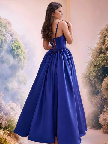 Spaghetti Straps Bodice Ball Gown Evening Dress