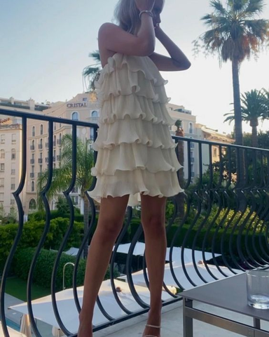 Vestido de fiesta de bienvenida multicapa de nueva llegada Y2796