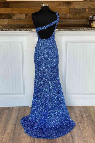 Robe de bal à une bretelle et fente VMP115