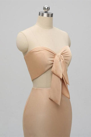 Two Piece Champagne Bridesmaid Dress VMB53