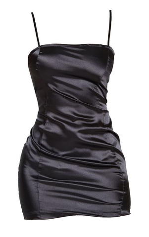 Robe noire courte sexy pour bal de promo Y2034
