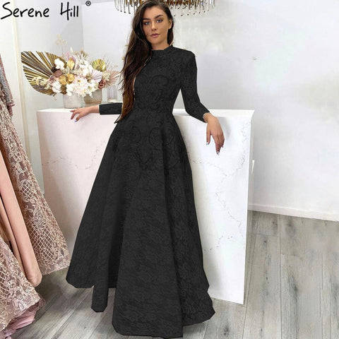 Gold High Neck Luxury Asymmetrical Evening Dresses 2025 Cap Sleeve Lace Beading Evening Gowns LA70227