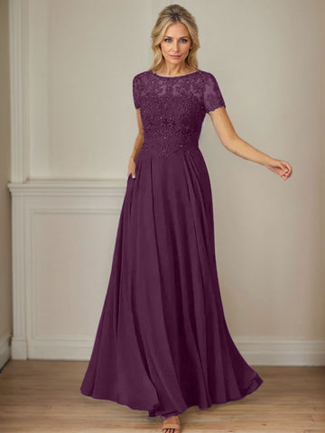 Vestido de gasa azul marino oscuro de corte en A con escote barco y lentejuelas 