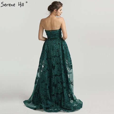 On Sale No Return No Refund Green Off Shoulder Sexy Mermaid Evening Dresses 2025 Appliques Sequined Luxury Vintage Evening Gowns  LA6361