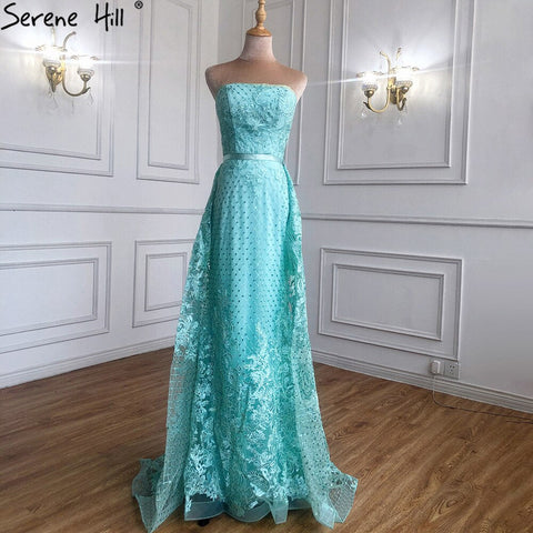 On Sale No Return No Refund Green Off Shoulder Sexy Mermaid Evening Dresses 2025 Appliques Sequined Luxury Vintage Evening Gowns  LA6361