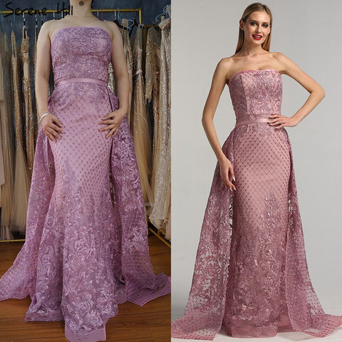 On Sale No Return No Refund Green Off Shoulder Sexy Mermaid Evening Dresses 2025 Appliques Sequined Luxury Vintage Evening Gowns  LA6361