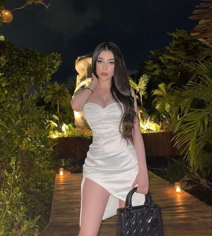 Vestido blanco sexy para baile de bienvenida, vestido blanco de fiesta Y2645