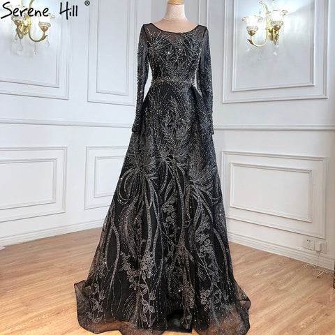 Muslim Pink Long Mermaid  With Train Luxury Evening Dresses Gowns for woman  party  Formal Dress  2025 LA70541