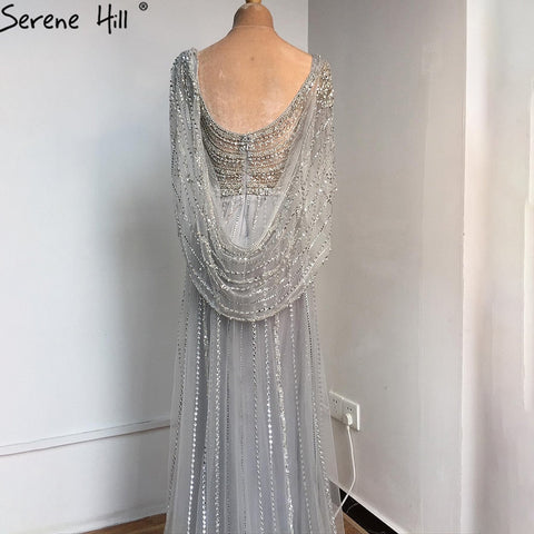 Luxus Champagner Sexy Split Abendkleider 2025 Diamant Sleeveless Meerjungfrau Formale Kleid Ruhigen Hill LA70301