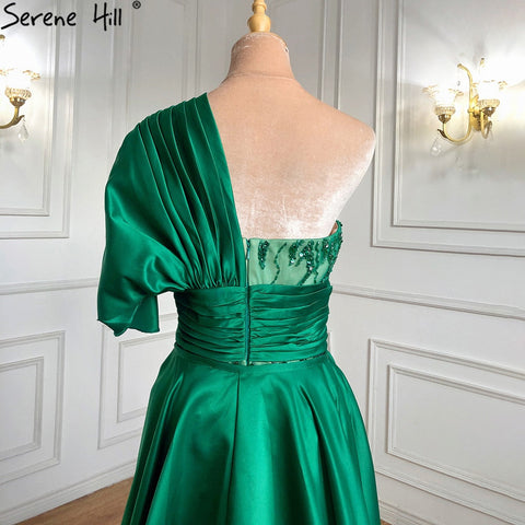 Green Mermaid With Train Evening Dresses Gowns 2025 Luxury Beading Elegant For Women Party LA71108