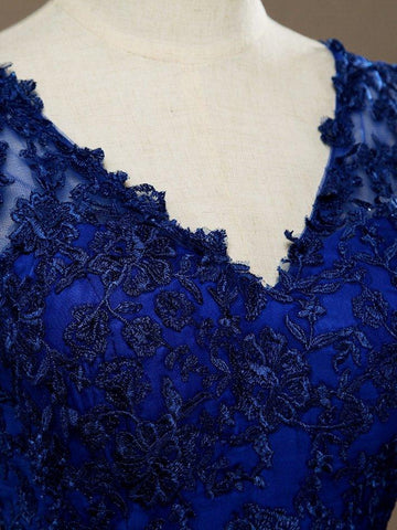 Robe de cocktail trapèze en mousseline de soie à col en V et dentelle, dos nu, robe de demoiselle d'honneur, robes de retour à la maison 