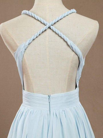 Robe de soirée trapèze en mousseline de soie, col en V, dos nu, longueur au sol, robe de bal formelle, dos nu, sexy 