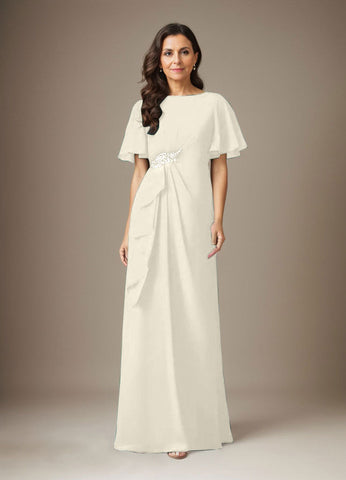 Dark Navy Sheath Beaded Chiffon Dress