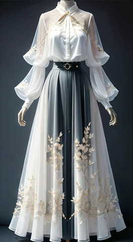 Vestido de fiesta de corte A, elegante, blanco, con apliques de encaje y mangas largas, modelo Y8514