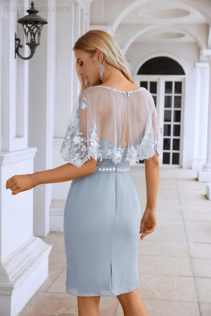 Ladies Chiffon Shawl Minimalist Lace Bridesmaid Evening Dresses Wedding Party Evening Dresses 28113