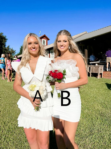 Vestido blanco para baile de bienvenida, nueva colección, modelo Y2281