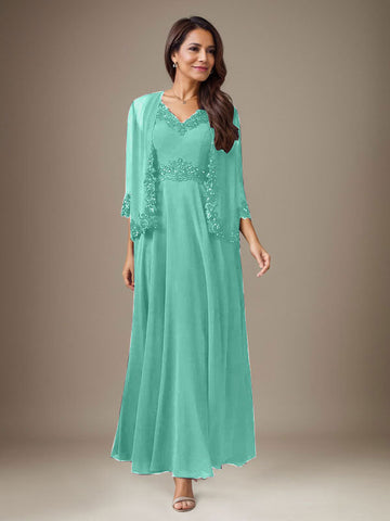 Plum A-Line Sequins Chiffon Dress