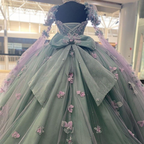 Vestido de quinceañera estilo princesa con escote corazón, vestido de fiesta con cuentas y flores 3D, modelo Y2982