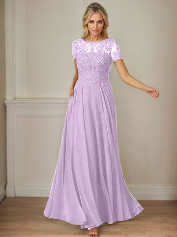 Vestido de gasa azul marino oscuro de corte en A con escote barco y lentejuelas 