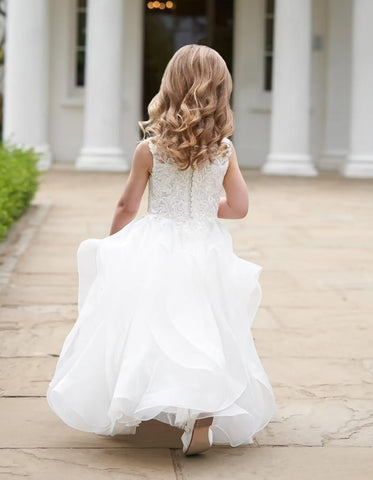 Tiered Tulle Flower Girl dresses for Wedding