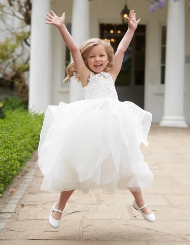 Tiered Tulle Flower Girl dresses for Wedding