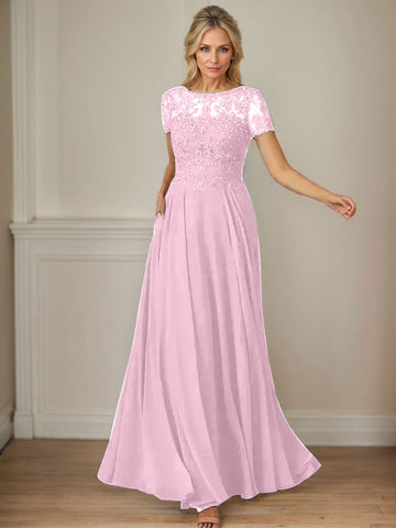 Vestido de gasa azul marino oscuro de corte en A con escote barco y lentejuelas 