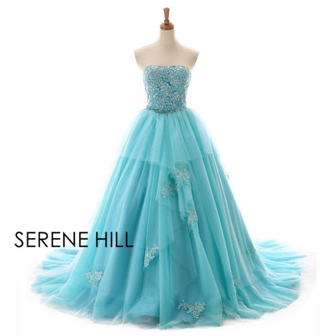 Vestido de novia con cola larga, sin tirantes, con flores de pedrería, tul, sexy, con hombros descubiertos. Imagen real 2025 HM66253