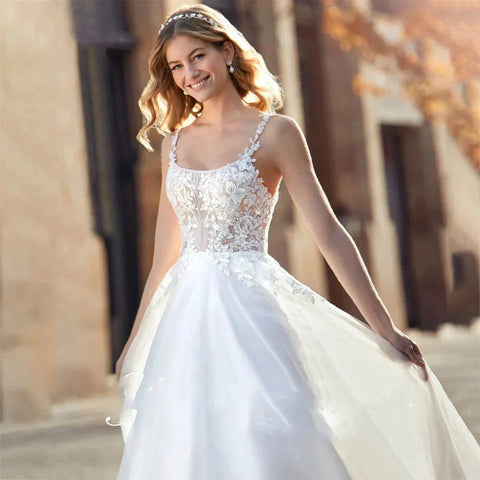 Luxury Lace Off Shoulder Sleeveless Women Mermaid Open Back Wedding Dresses 2025 Bridal Gowns Applqiues Spaghetti Straps Sexy