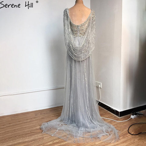 Luxus Champagner Sexy Split Abendkleider 2025 Diamant Sleeveless Meerjungfrau Formale Kleid Ruhigen Hill LA70301