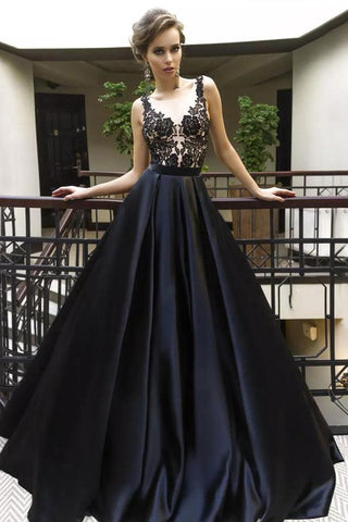 Vestido de fiesta negro de graduación, vestido de noche, vestido de graduación para adolescentes (¡Nuevo modelo!) 