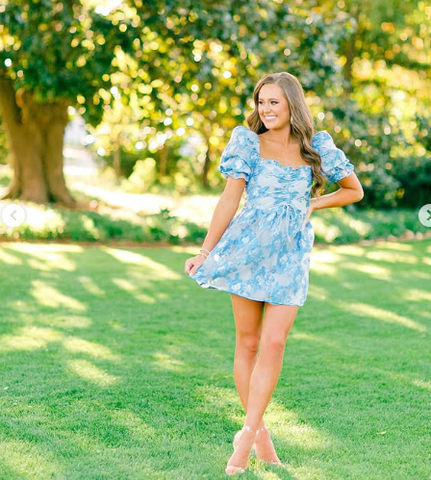 Robe courte trapèze à imprimé floral style rétro, tenue d'été Y2957