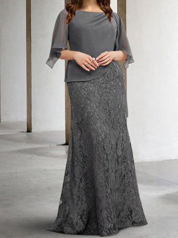 Vestidos de corte recto/columna para la madre de la novia con apliques 