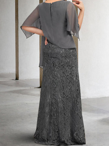 Vestidos de corte recto/columna para la madre de la novia con apliques 