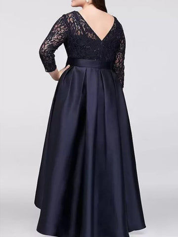 Vestidos de corte princesa/línea A para la madre de la novia con apliques y cinturón 