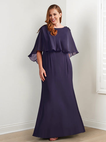 Vestidos de corte recto/columna para la madre de la novia con pedrería 