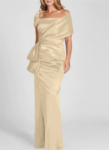 Sheath/Column Off-the-Shoulder Floor-Length Mother of the Bride Dresses