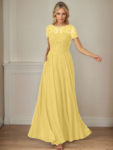 Vestido de gasa azul marino oscuro de corte en A con escote barco y lentejuelas 