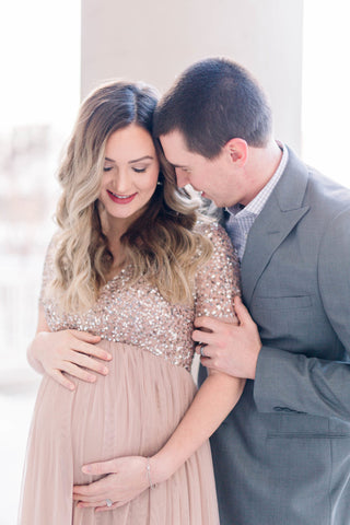 Pink Sequin Maternity Dress Maternity Maxi Dress For Baby Shower