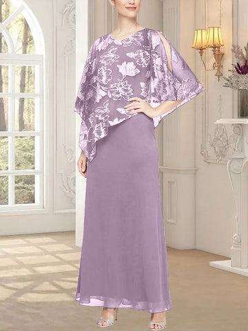 Long Glitter Mesh Dress with Novelty Asymmetric Overlay Bodice